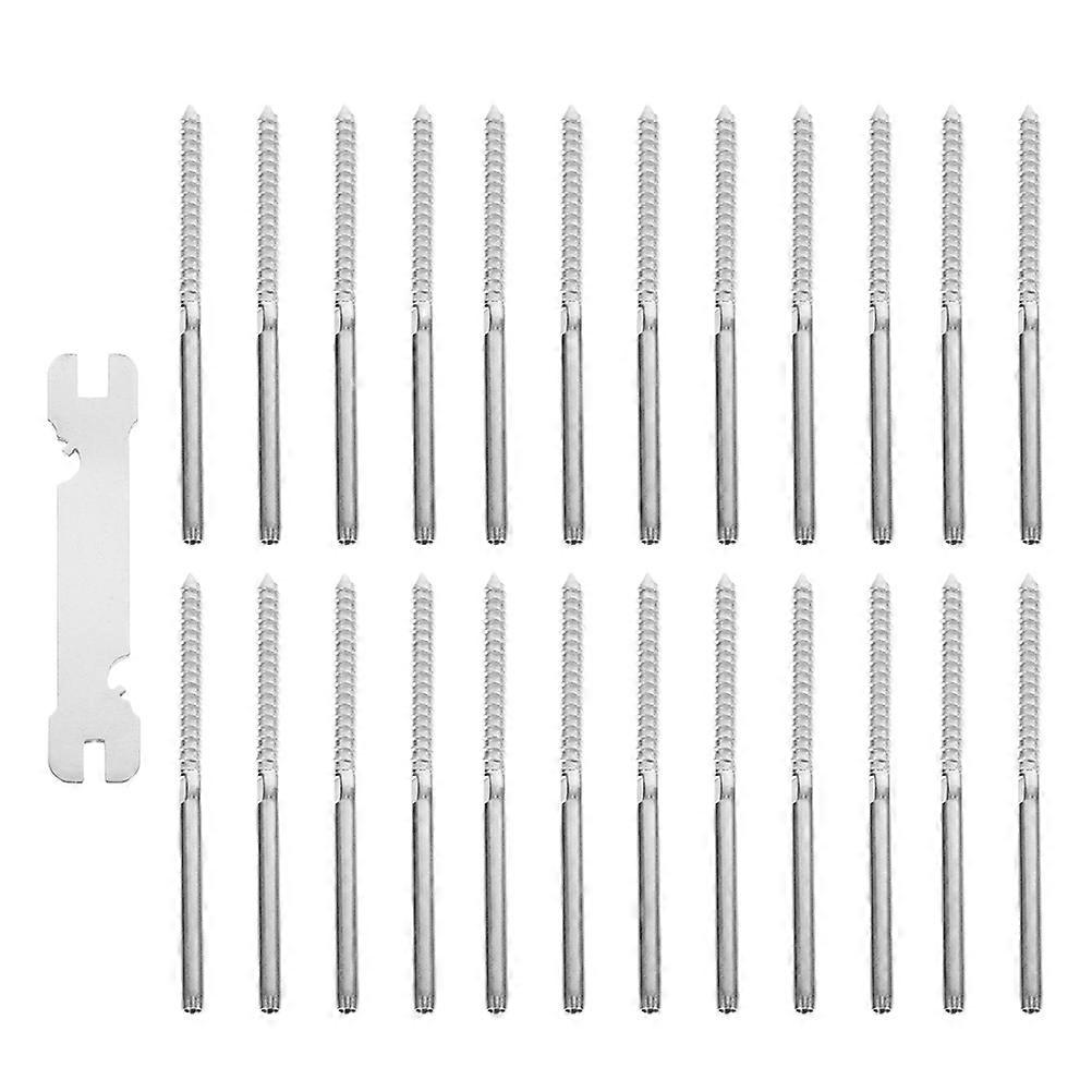 Cable Railing Lag Screws Deck Railing Hardware Indoor Waterproof Material Silver 1Set