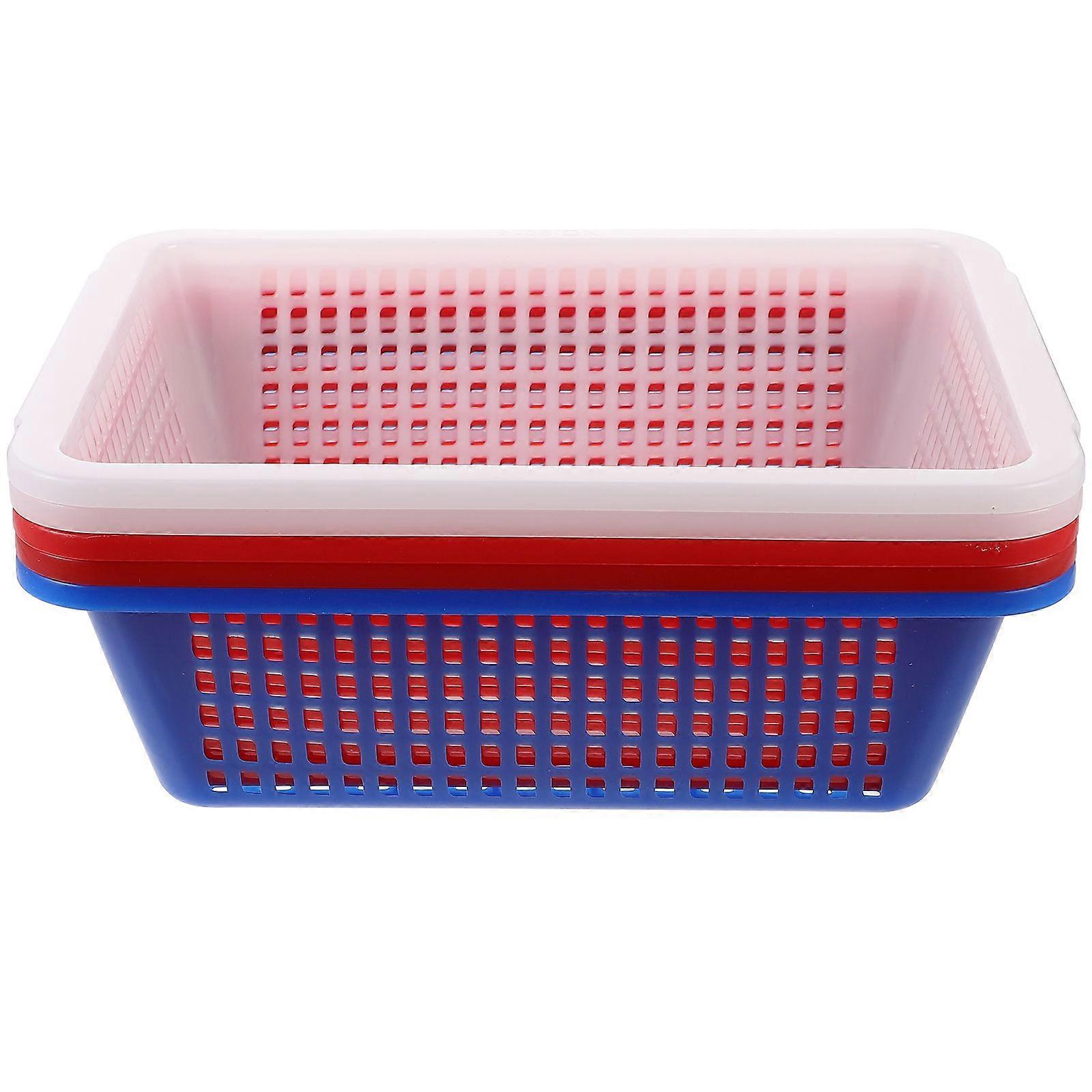 5 Pcs Lightweight Drain Boxes Thickened Storage Baskets Simple Fruit Holders
