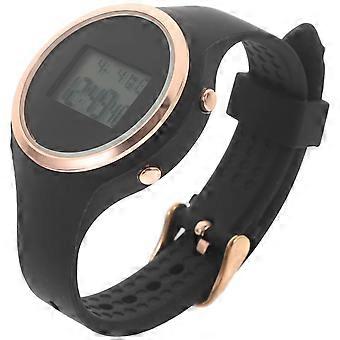 Luminous Electronic Watch For Students Kids Waterproof Chronograph Alarm Square Black 1Pc