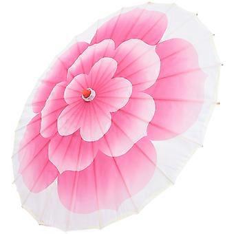 Classical Flower Umbrella Handmade for Dancing Use Rosy Color