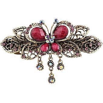 Grampos de cabelo Mulheres, Barrettes estilo borboleta vintage, grampos de cabelo borboleta vintage primavera de metal, presente para mulheres, esposa ou namorada