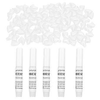 100PCS weiche Haustier Katze Nagelkappen Abdeckung Sichere Anti-Kratzer Hund Pfoten Klauenschutz AbdeckungenWeiß S