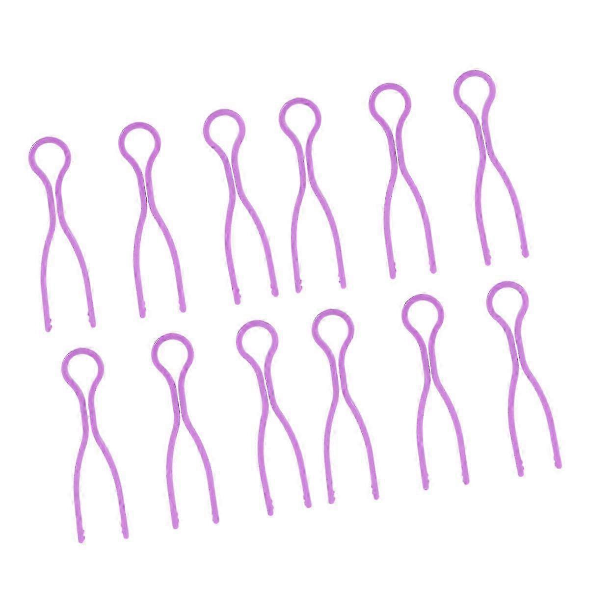 30 Pcs Plastic Bobbin Clips Thread Roller Fixed Wrapped Clamp Sewing Machine Bobbin Thread Tool Accessories (Purple)