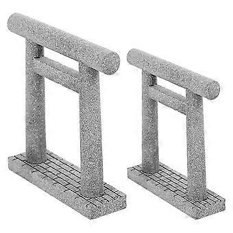 2 Stück japanisches Torii-Tor Fischbecken-Dekoration Aquarium-Torii-Miniatur-Ornament