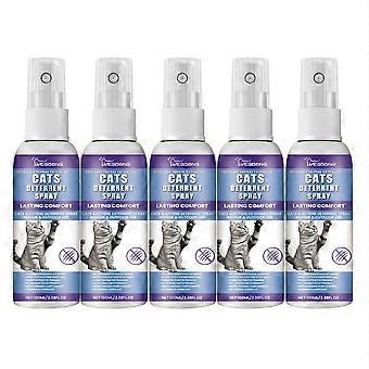 1/2/3/4/5pcs Cat Deterrent Spray, Stops Cats from Peeing & Scratching, Lemon & Coptis, Safe for Furniture 100ml