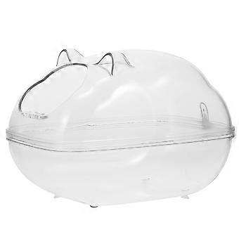 Hamster Bathtub for Bathing Transparent Plastic Sand Bath Basin