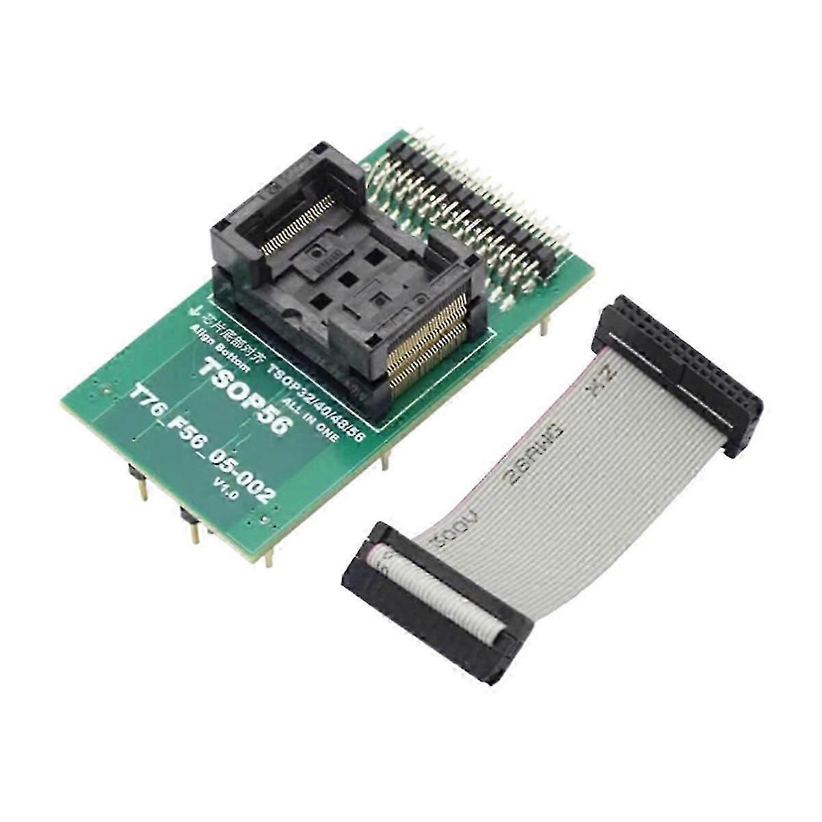 Compatible with T76 Programmer, TSOP32 TSOP40 TSOP48 TSOP56 ZIF Adapter Burning Socket Set