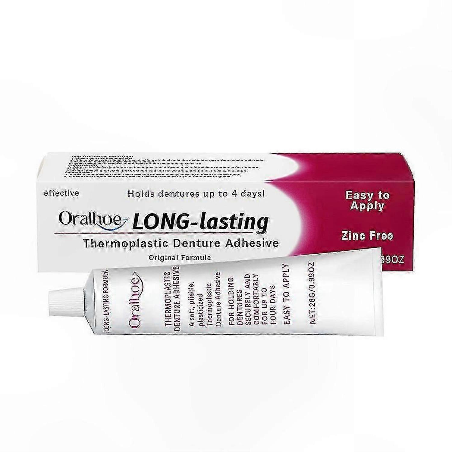 Thermoplastic Denture Cushion Adhesive for Secure Fit, Upper and Lower Denture Refit Solution