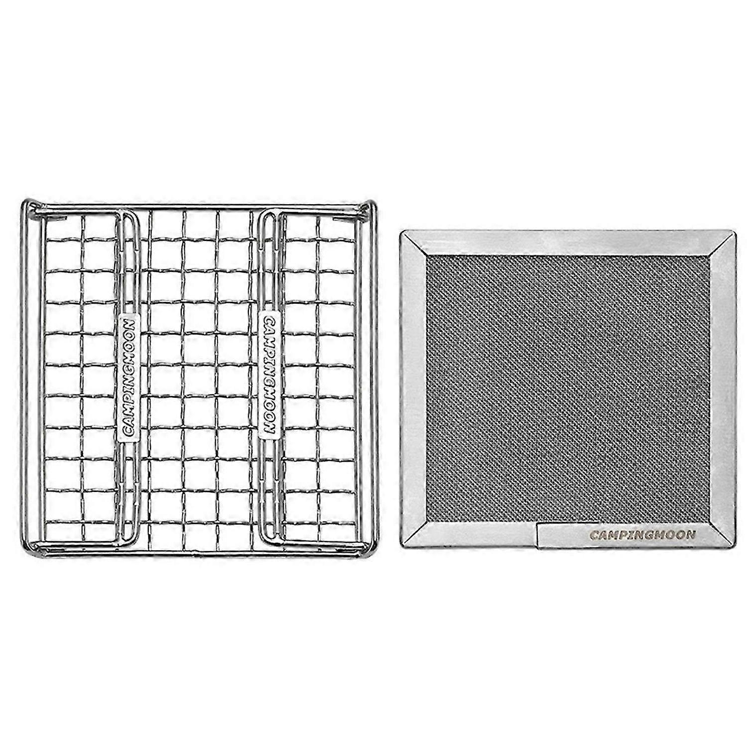 CAMPINGMOON Camping Baking Net Foldable Furnace Grill Rack S