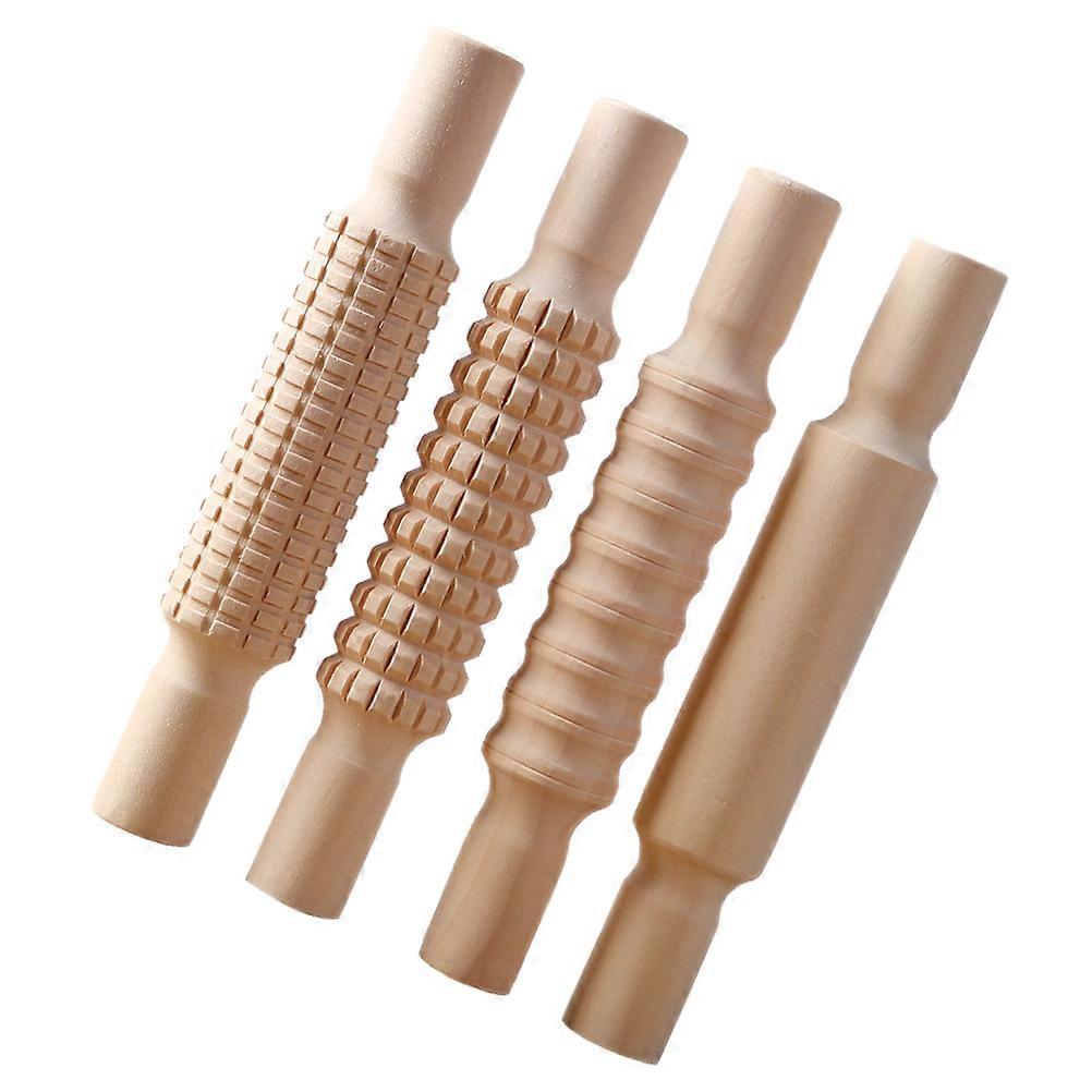 Clay Tools Pottery Texture Roller for Printmaking 16Pcs Multi-Functional Wood Set