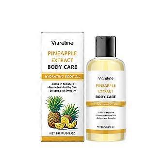 Óleo corporal com aroma de abacaxi que hidrata, nutre, suaviza e protege a pele com um óleo corporal hidratante e aromático.