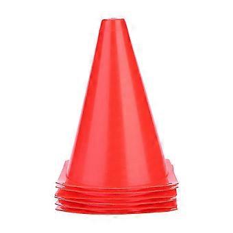 6pcs 18cm Fußball Training Kegel Fußball Barrieren Kunststoff Marker Halter Zubehör (Rot)