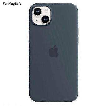 For iPhone 14 Case Compatible with MagSafe Liquid Silicone Phone Back Cover [Induction Popover] - Li