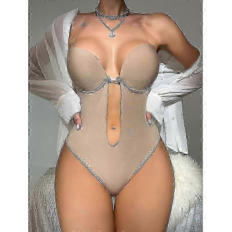 Women's Backless Shapewear Deep V Neck Body