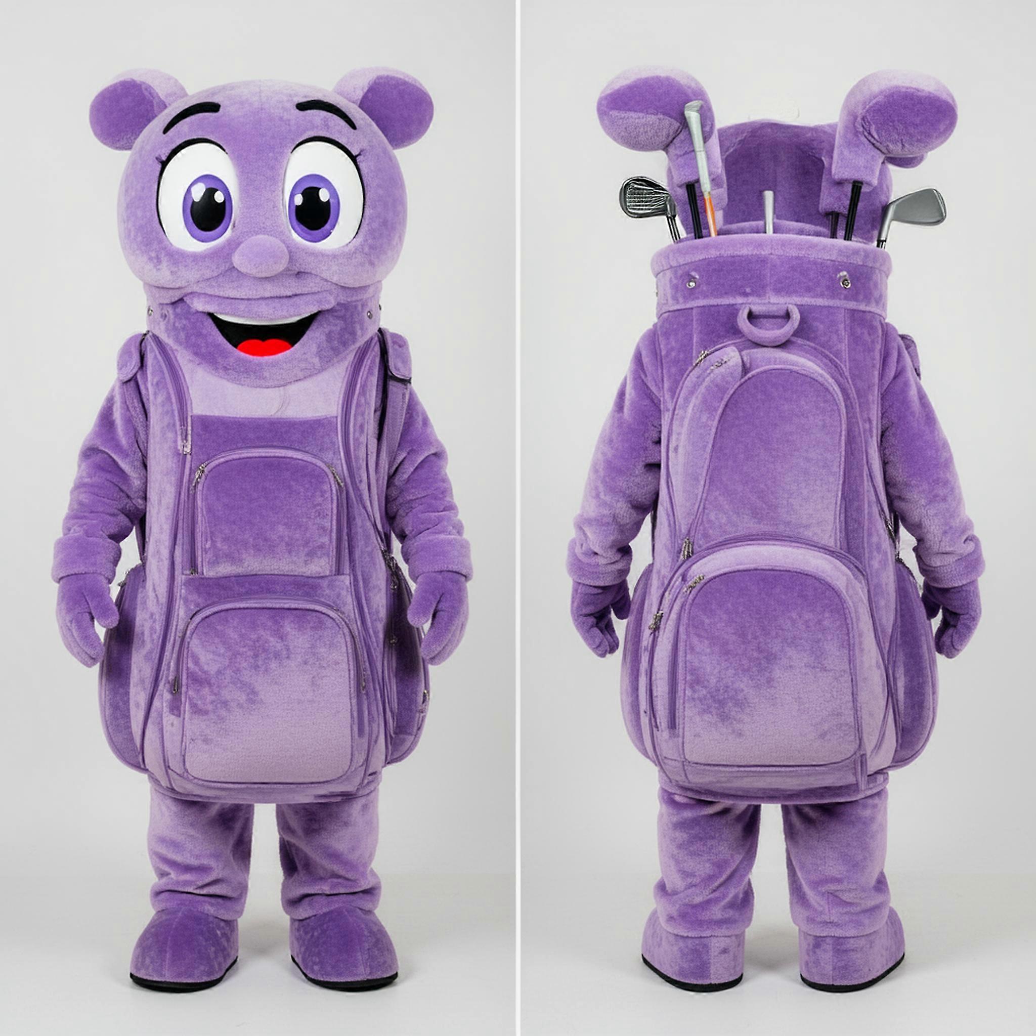 MASTICOT Lavender Plush Golf Bag Mascot