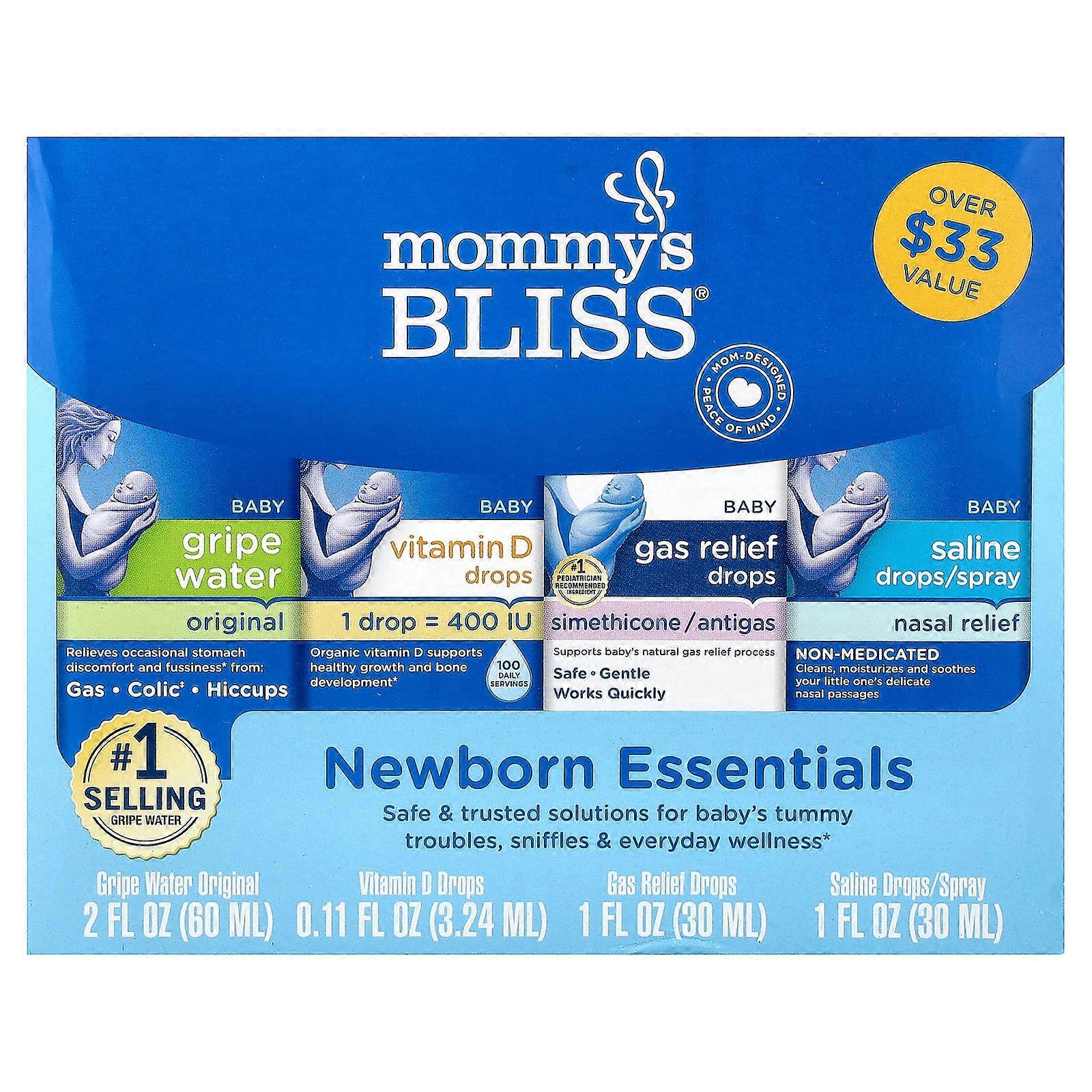 Mommy's Bliss, Newborn Essentials, 4 Piece Set
