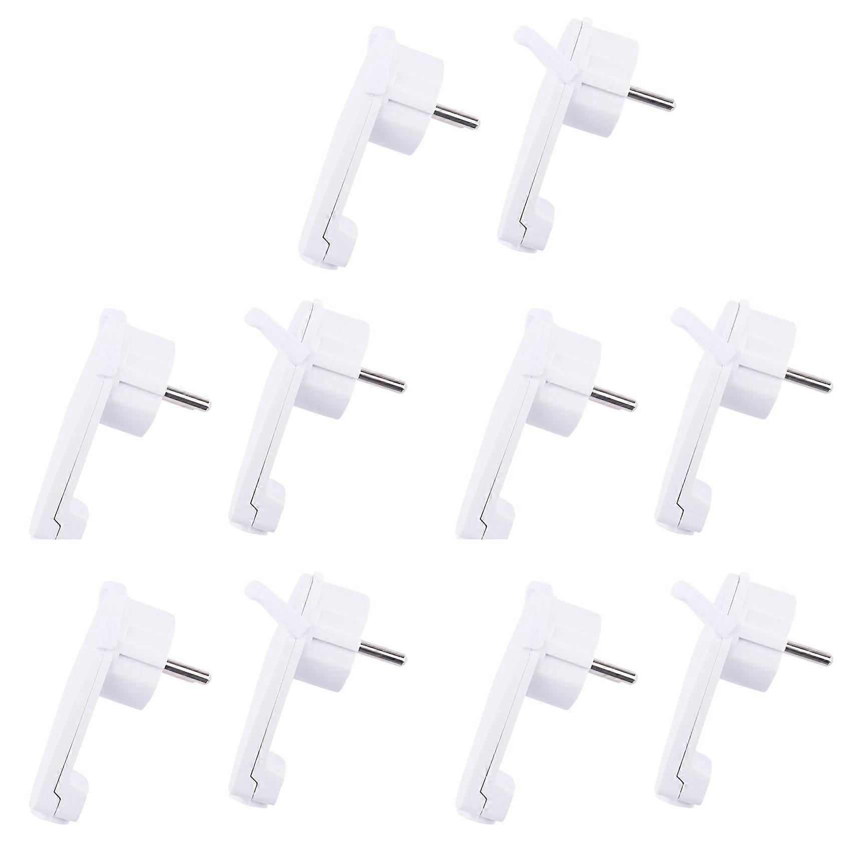 10pcs White Schuko Angled Plug Flat, Schuko Flat Plug 250 V (16 A), Schuko Plug, Schuko Plug Flat, Eu Plug