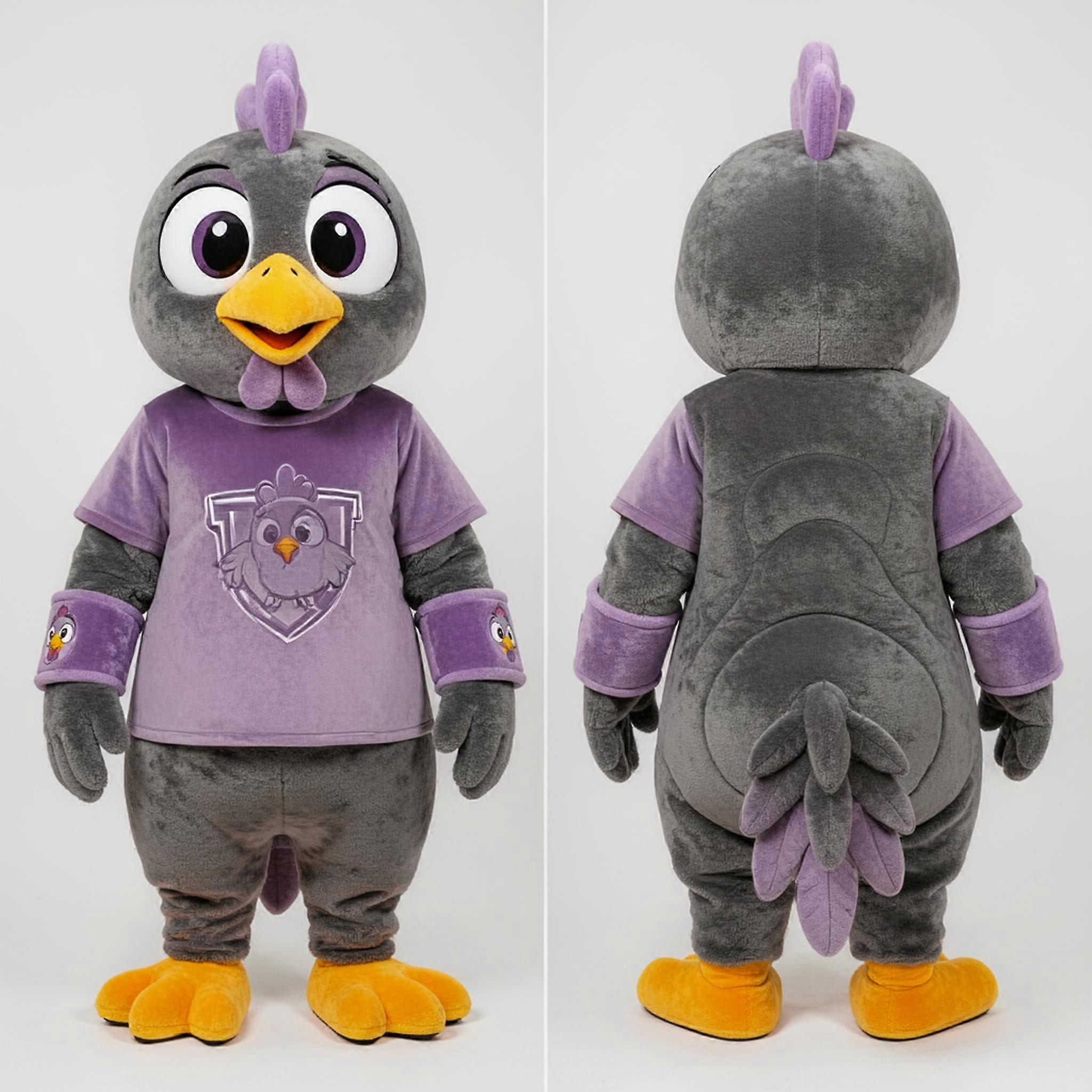 MASTICOT Charcoal Gray Padded Hens Mascot