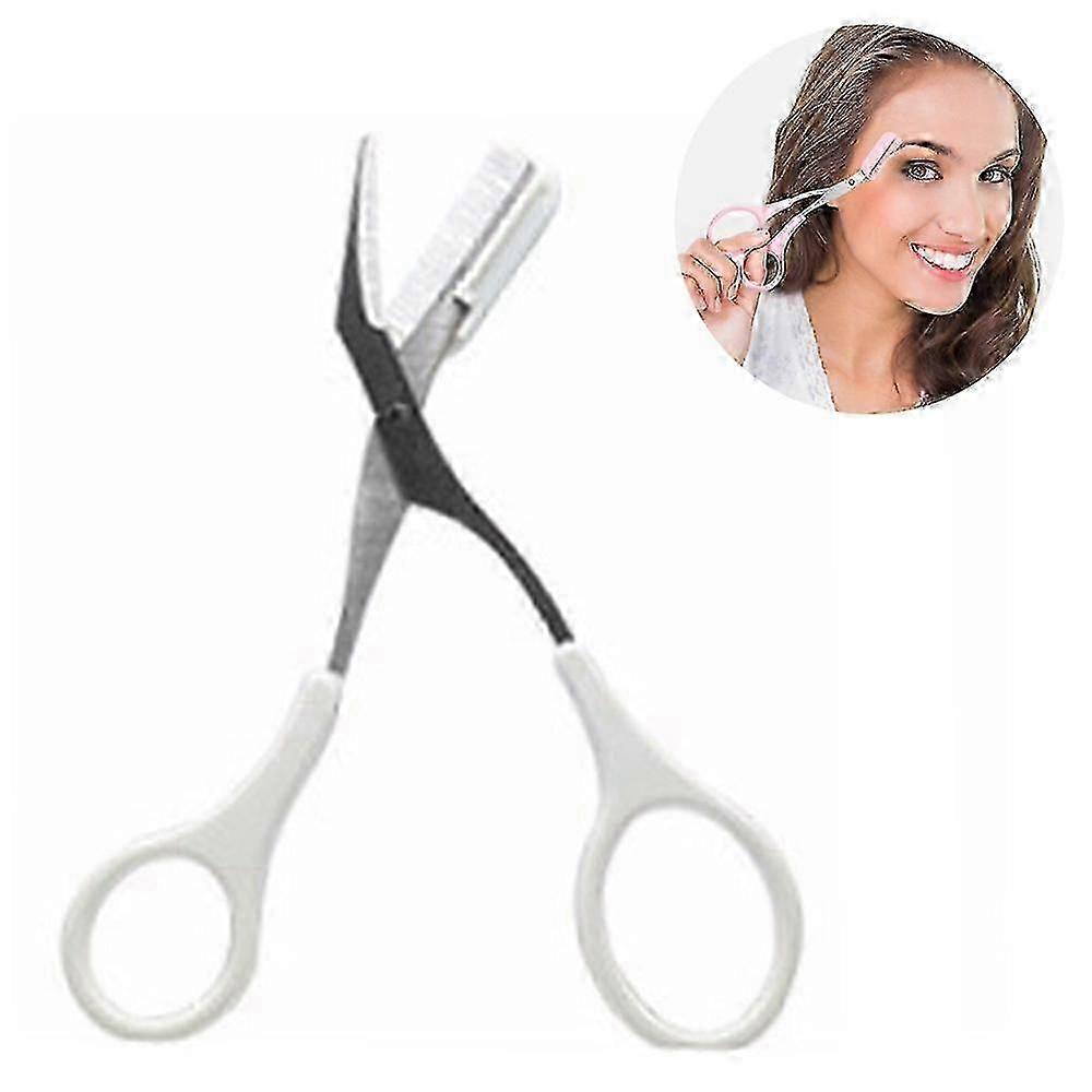 Precision Eyebrow Scissors With Built-In Comb