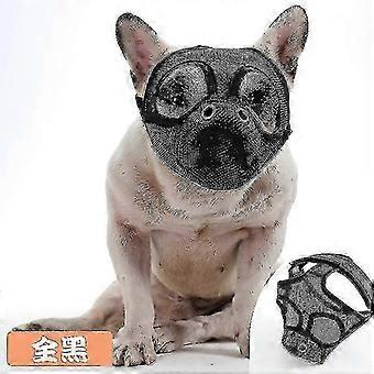 Short Snout Dog Muzzles,bulldog Muzzle Adjustable Breathable Mesh Dog Muzzle For Briting Chewing-yvan
