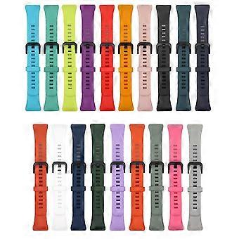 Soft Silicone Watch Strap Adjustable Comfortable Replacement Band Compatible with Honor Band 6
