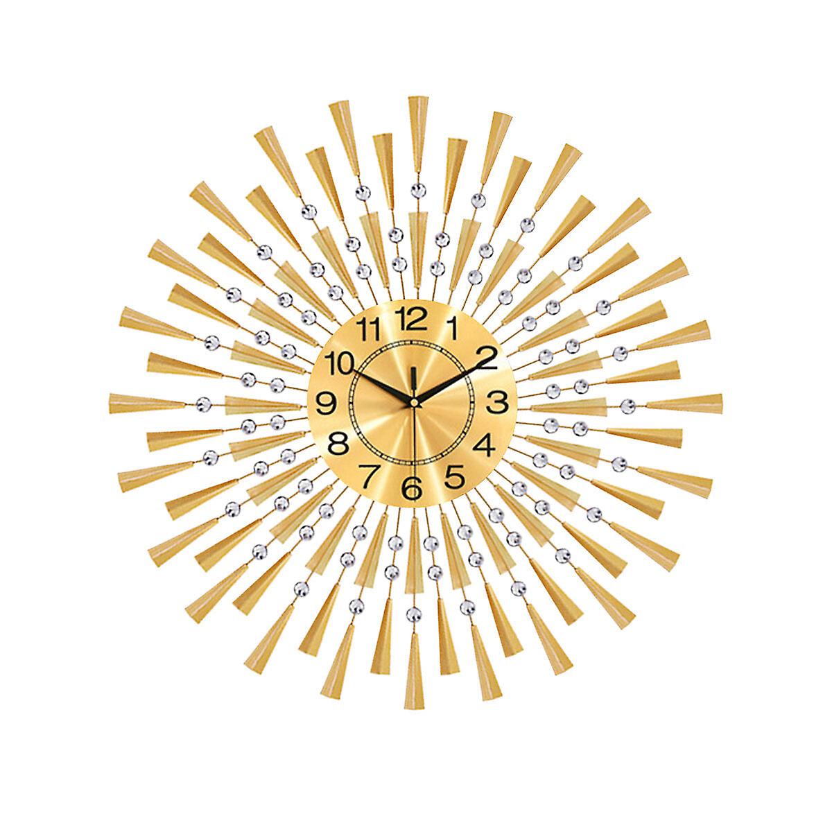 Black/gold Iron Wall Clock Geometric Diamond Wall Clock Without Battery