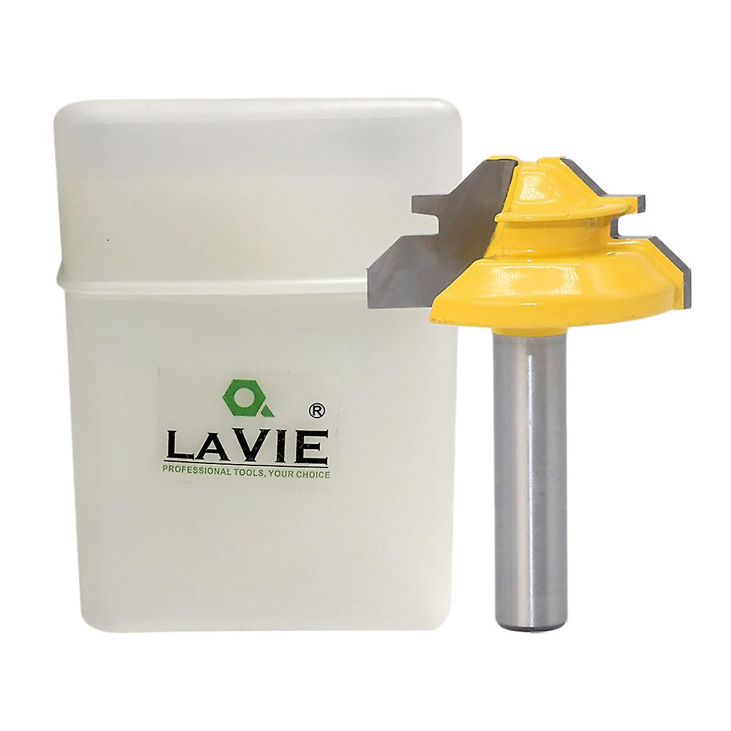 8mm Shank 45 Degree Lock Miter Router Bit Tenon Cutter Woodworking Tool 51mm