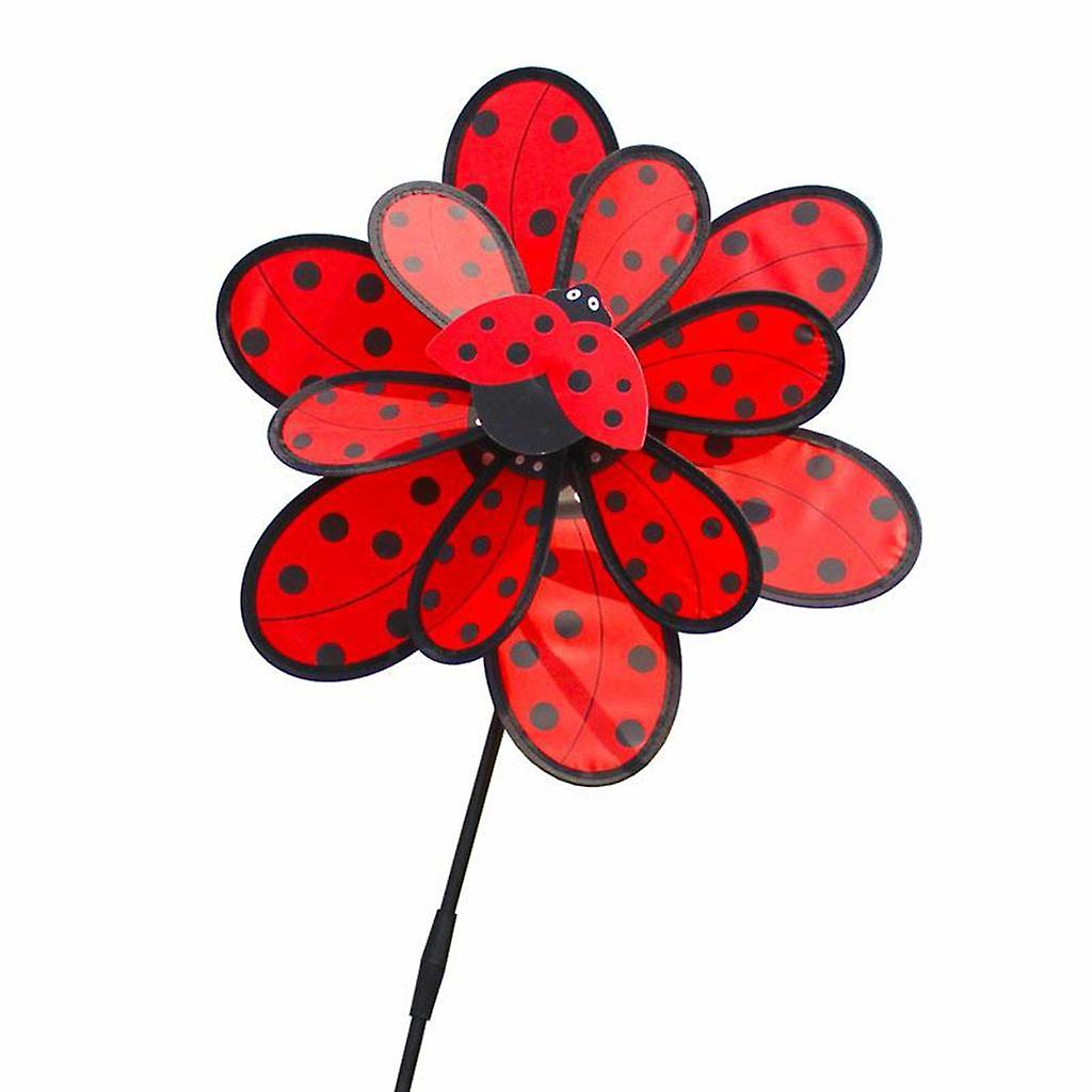 Double Layer Windmill Kids Party Toy Garden Decor Red