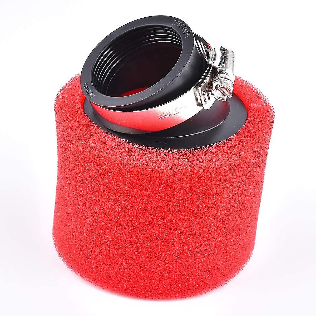 42mm Air Filter Curved Foam Sponge Cleaner Replacement 125cc Moped 140cc 200cc Crf Klx Pit Dirt Bike (1pcs-red) 