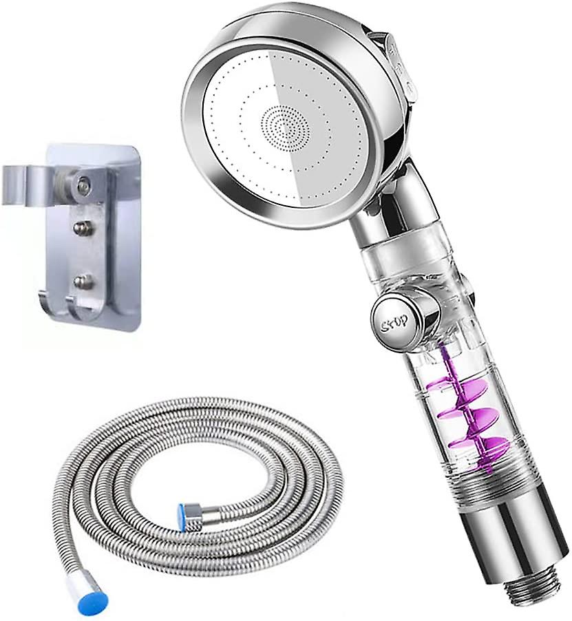 2022 New 3PCS Water Saving Shower Head, 3 Mode High Pressure Shower Head with 1.5m Hose + Self Adhes