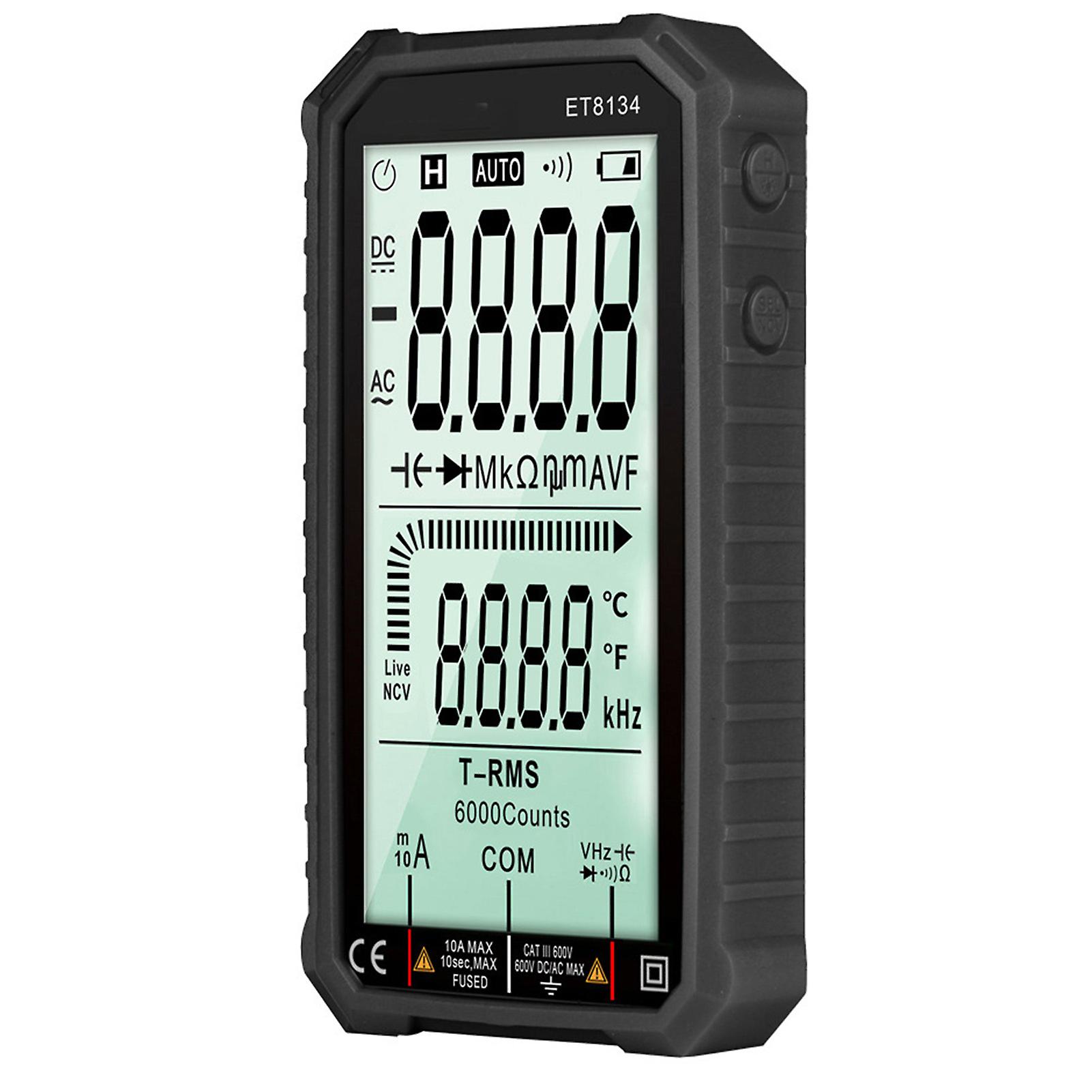 ET8134 Digital Smart Multimeter with Large Screen DC/AC Current Voltage Tester