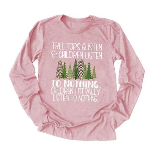 قميص من النوع الثقيل السيدات الخريف والشتاء جديد عالي الجودة عيد الميلاد فضفاض طويل الأكمام السيدات من المألوف مرح مشرق شجرة عيد الميلاد طباعة عارضة جولة NEC