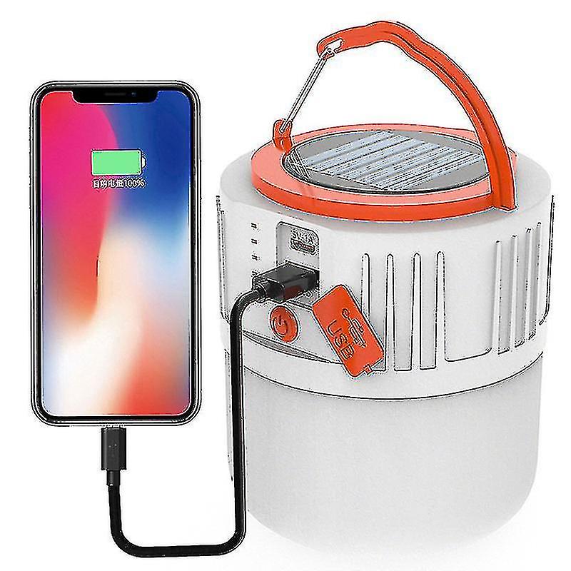 80000lm Solar 5 Modes Usb Solar Portable Tent Lamp Outdoor Led Bulb Cam