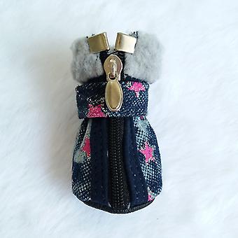 Winter Warme Hond Schoenen met Verstelbare Anti-Slip Zool, Roze