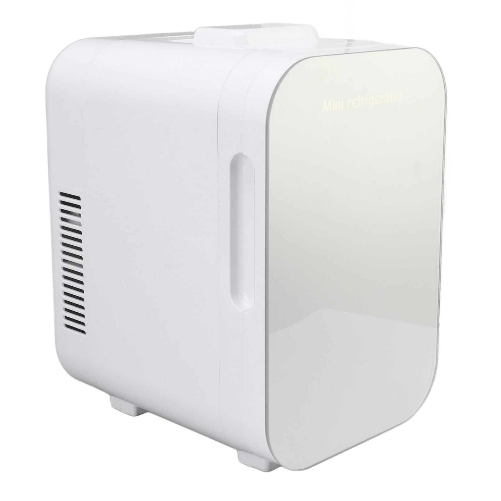 Mini Compact Fridge 8 L Single Core Multifunctional Portable Cooler Warmer Refrigerator Sliver