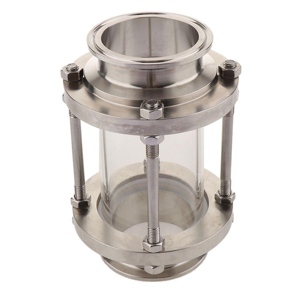 304 Sanitary Clamp Sight Glass Tube Mirror Sight Tower With Clamp Base 77.5mm