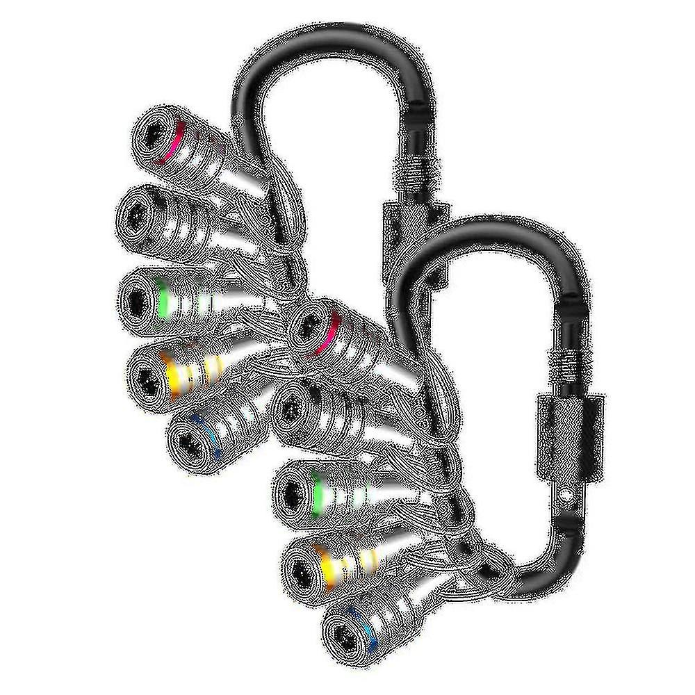 Bit Holder Keychain, 10pcs 1/4 Hex Impact Drill Bit Keychain Quick Change Connect Holder Drill Scre