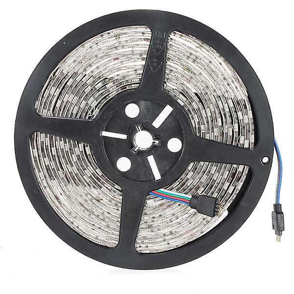 5M 5050 Rgb Waterproof Led Strip Light, 300 Leds, 24-key Controller, 12v Power Adapter