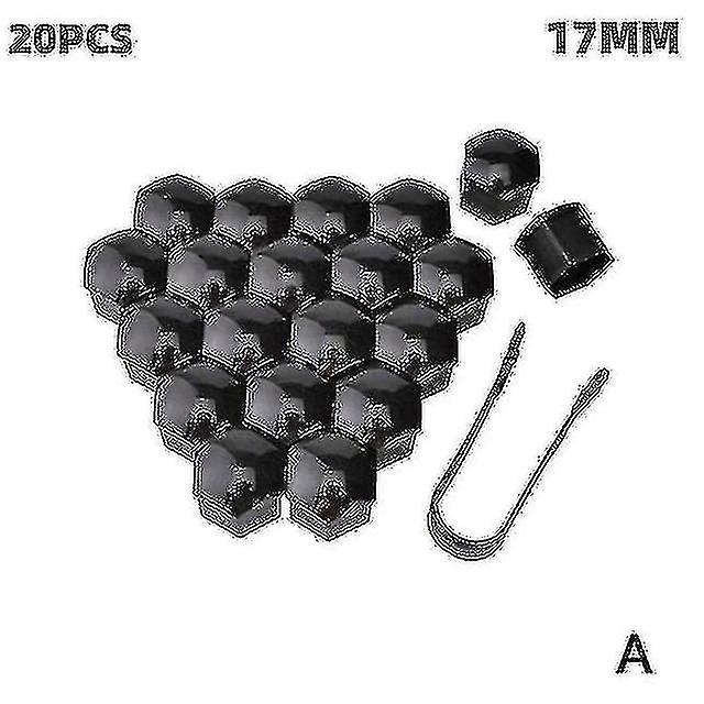 20st 17mm / 19/21mm bil hjul mutter lock abs automatisk trim däck hjul mutter lock skruvbult skydd skydd skruvskydd hög kvalitet