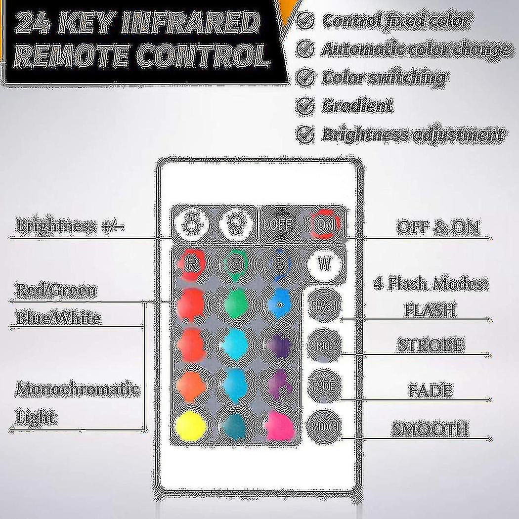 2 Pack 3d Night Led Light Lamp Base + Remote Control + Usb Cable, 16 Colors Light Show Display Stan