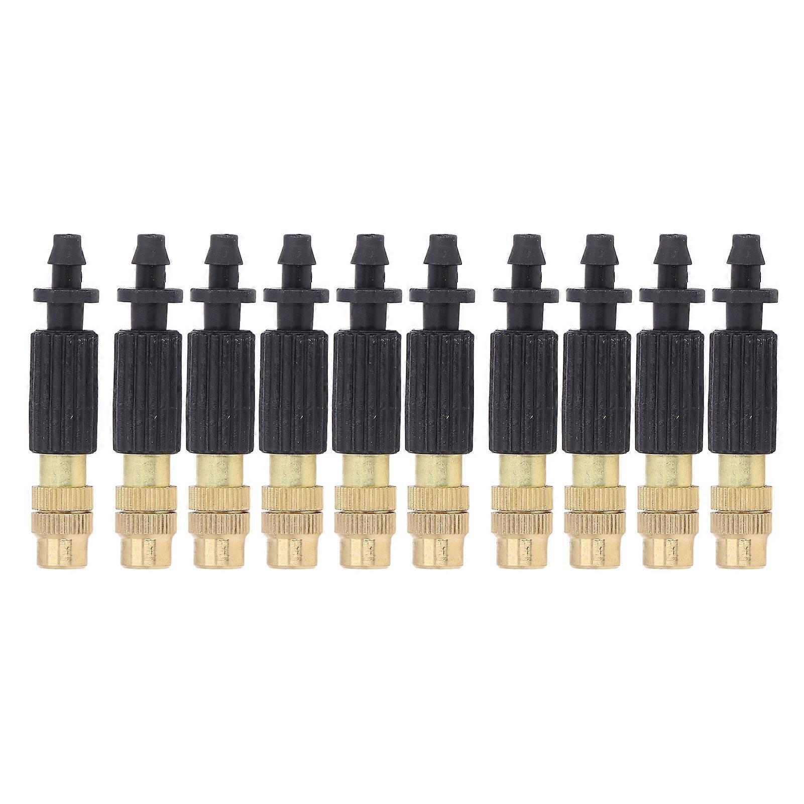 10pcs Atomizing Nozzle Brass Plastic Micro Misting Spray Head for Garden Irrigation