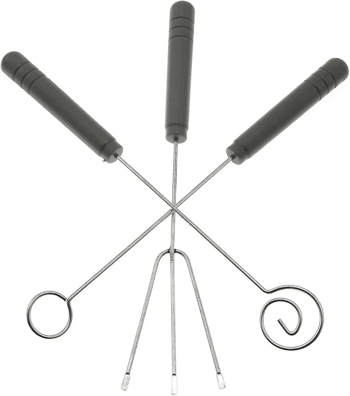 3pcs Candy Dipping Tools Chocolate Dipping Fork Spoons Set, Culinary Decorating Spoons