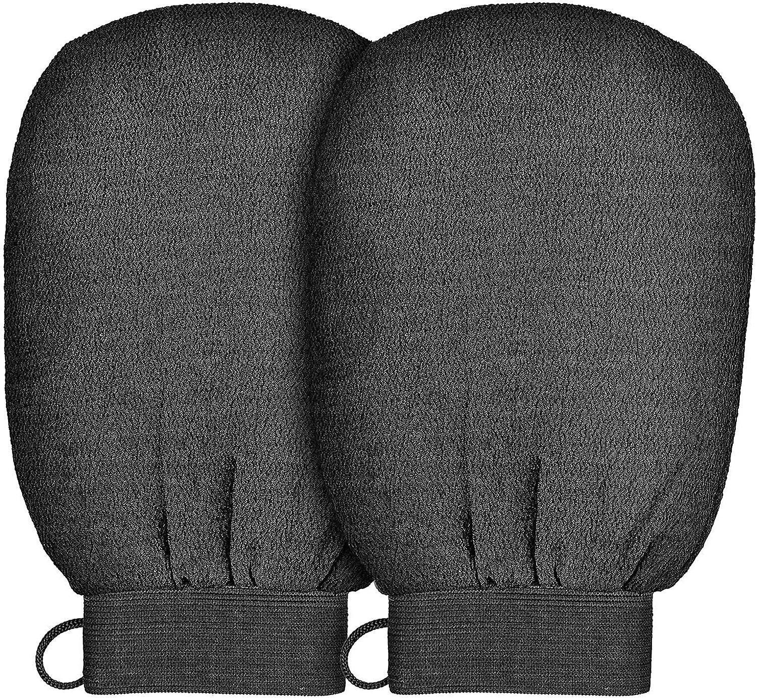 Exfoliating Glove for Body and Face Scrub, Hammam Glove, Cleans and Purifies Your Skin Naturally, Removes Dead Skin Effectively, Pack of 2