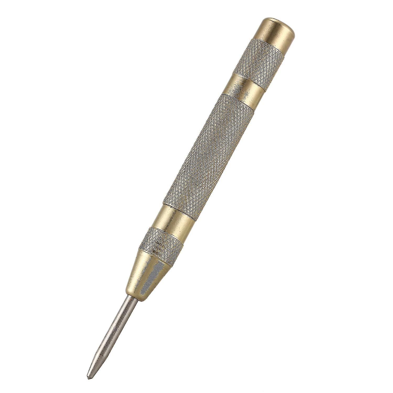 Brass Yellow Automatic Center Punch Spring Loaded Chrome Rivet Screw ...