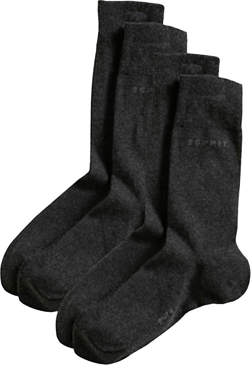 Esprit Basic 2 Pack Socks - Anthracite Melange Grey