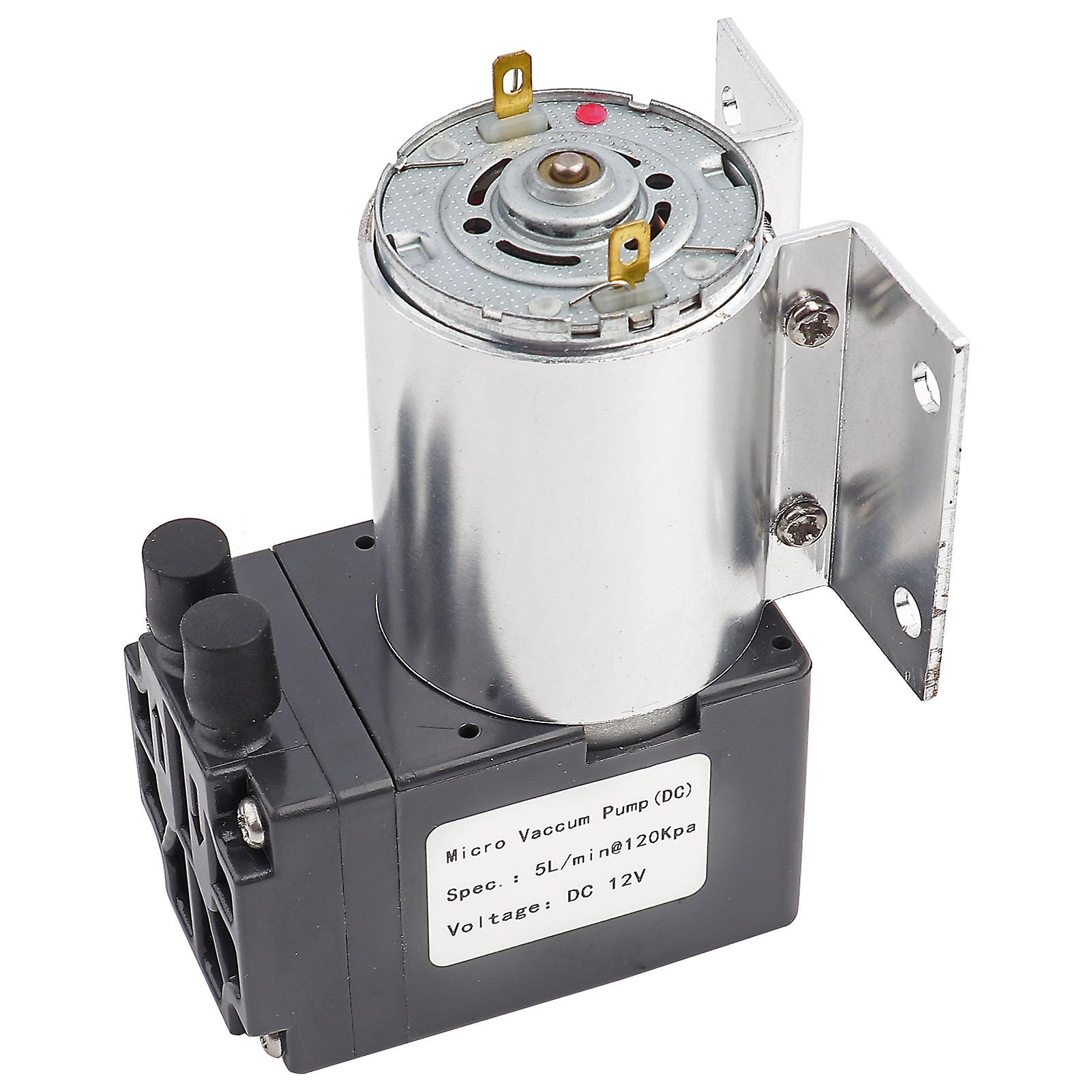 Mini Vacuum Pump, DC 12V 5L/min 120kpa Vacuum Pump, Negative Pressure Suction Pumping with Holder for Gas Analysis Sampling 6YWS5