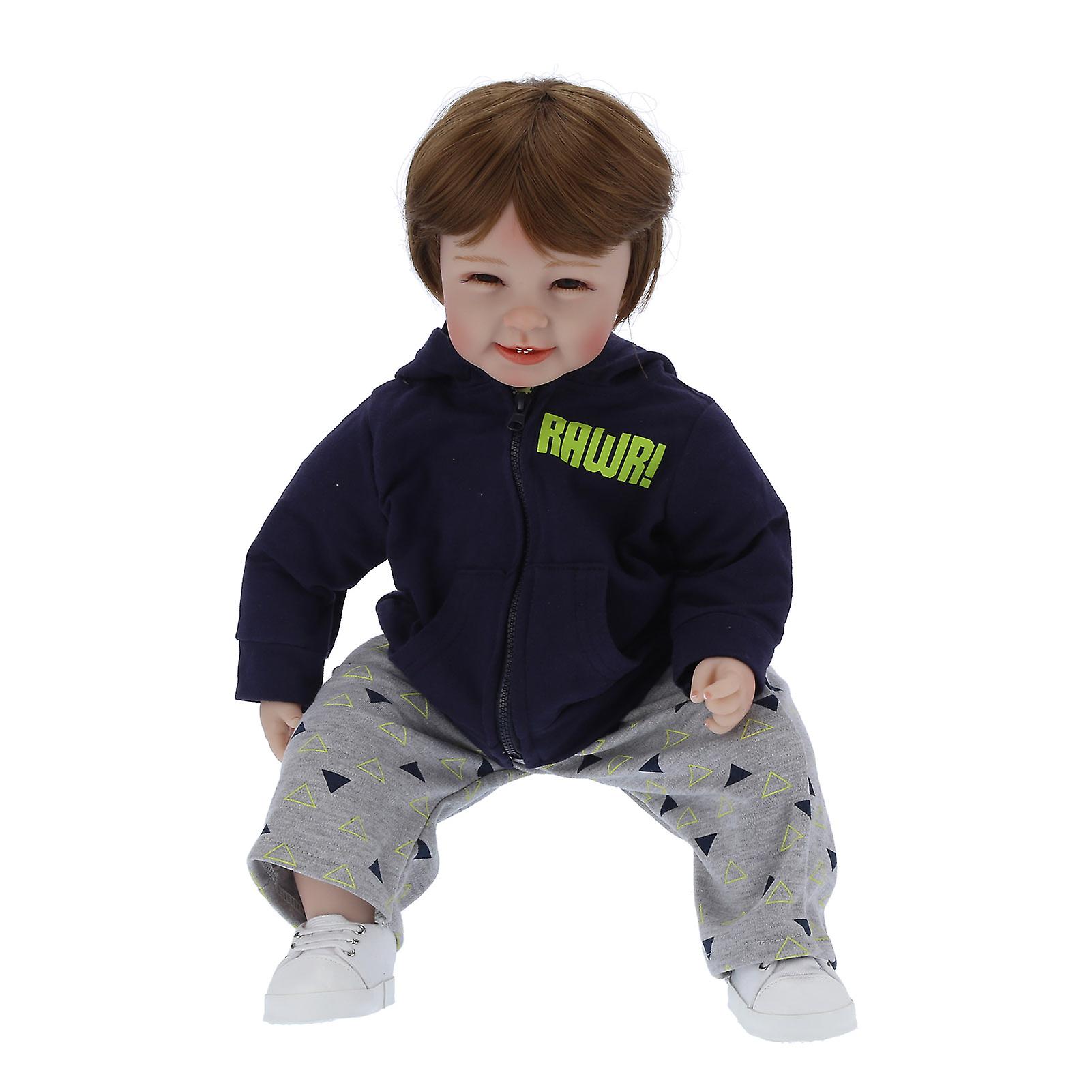 55 سنتيمتر لينة الجسم تولد من جديد ولد دمية طفل صغير لعبة هدية الرضع