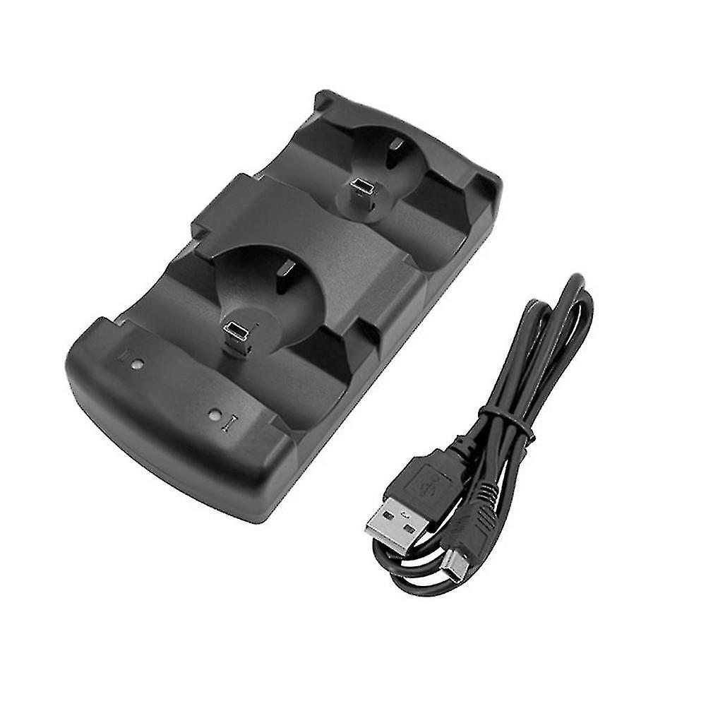 Playstation 3 Controller Charging Dock Charging Station 2 In 1 With Led Light Indicator Compatible For Playstation Ps3/move Controller