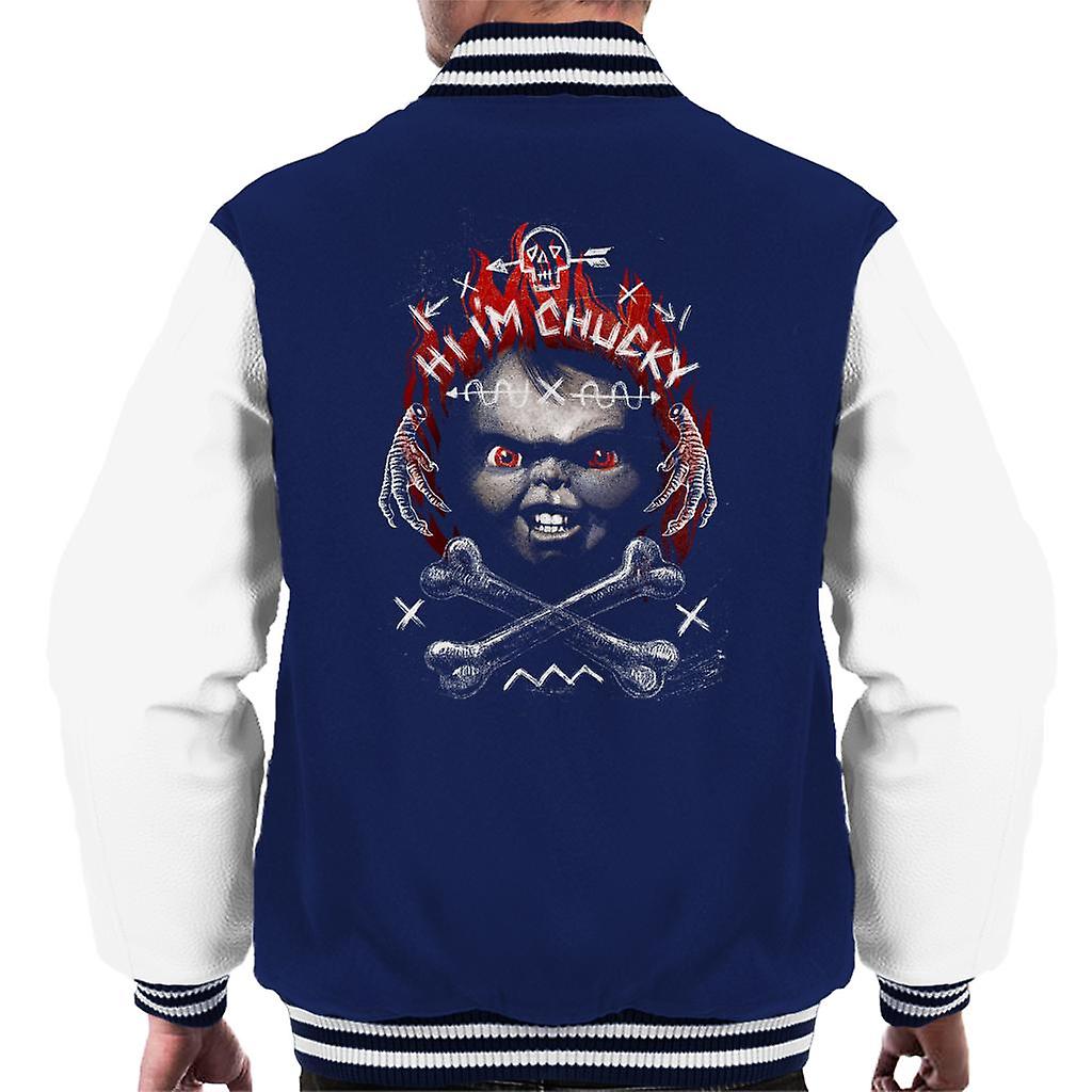 Chucky Hi Im Chucky Quote Men's Varsity Jacket