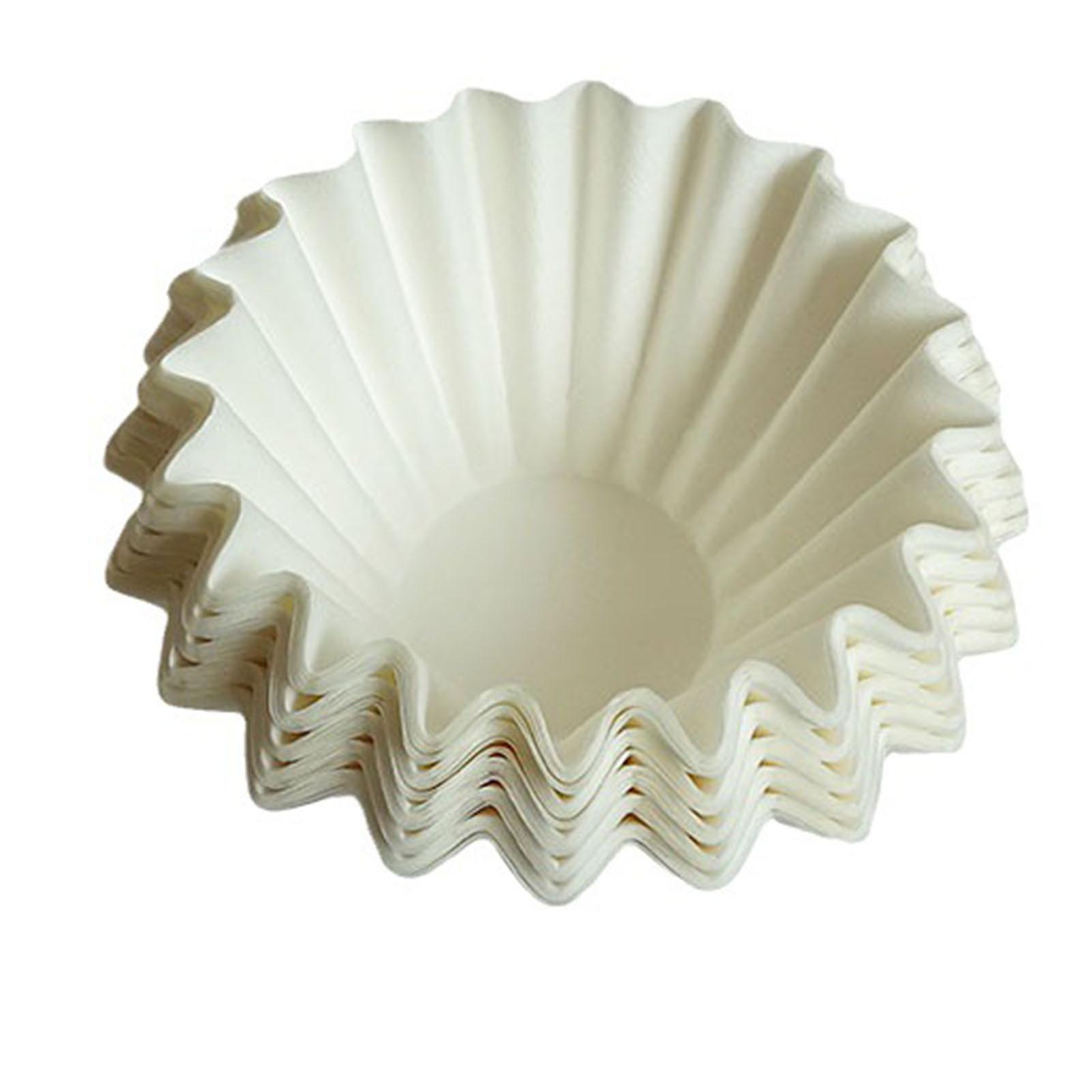 100Pcs Coffee Filter Paper 185mm Disposable Round Shape Coffee Strainer for Home Drinks